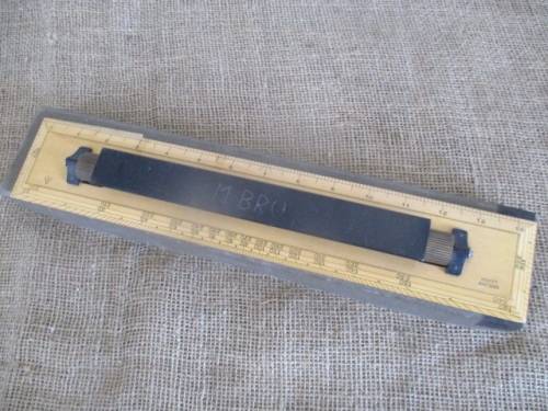 Antique Harling Brass & Steel Nautical Parallel Rolling 14" Ruler In Original Carton Container  1954