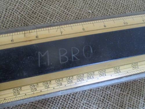 Antique Harling Brass & Steel Nautical Parallel Rolling 14" Ruler In Original Carton Container  1954
