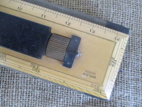 Antique Harling Brass & Steel Nautical Parallel Rolling 14" Ruler In Original Carton Container  1954