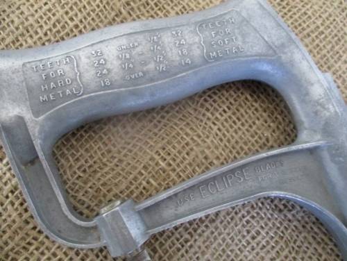 Excellent Vintage Eclipse Tubular No 20 T. Pattern Hacksaw Introduced 1924   Sheffield,  England