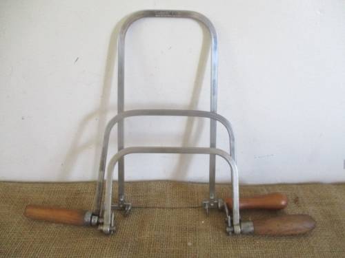 Good Set Of Three Vintage 12" & 7 1/4" & 5 1/4" Fret Coping Saws