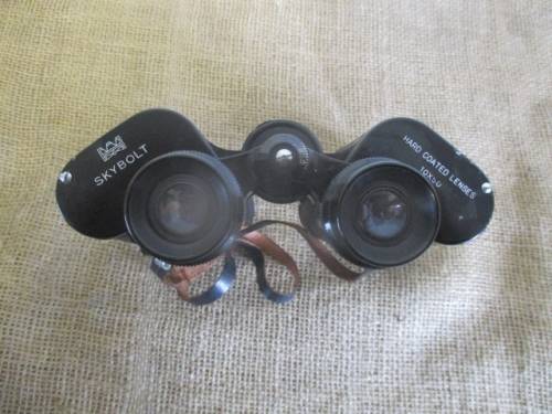 Characterful Vintage Skybolt 10 x 50 Binocular With Hard Coated Lenses In Original Case
