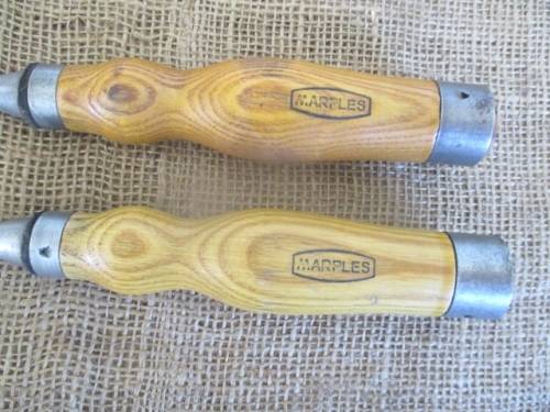 Two Real Beautiful Vintage Marples Woodworking Chisels     13mm & 10mm