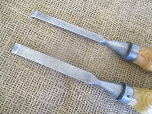Two Real Beautiful Vintage Marples Woodworking Chisels     13mm & 10mm
