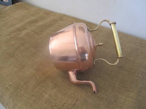 Beautiful Vintage Copper And Brass Coffee Pot