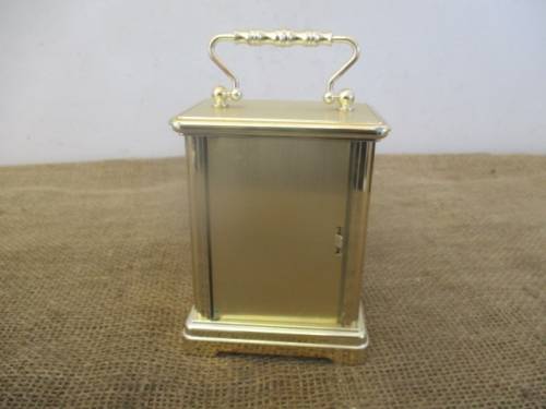 Beautiful Vintage Golden Hermle Carriage Clock      Made In Germany      Plastic Body     Working !!