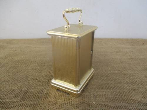 Beautiful Vintage Golden Hermle Carriage Clock      Made In Germany      Plastic Body     Working !!