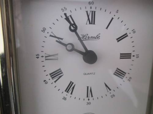 Beautiful Vintage Golden Hermle Carriage Clock      Made In Germany      Plastic Body     Working !!