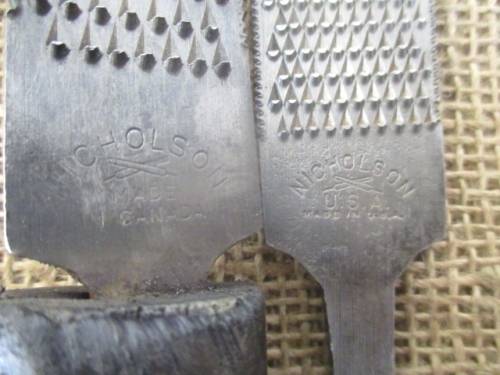 Stanley Sunform 21-122 Plane File And Two Nicholson Hand-Cut Carpenters Rasps