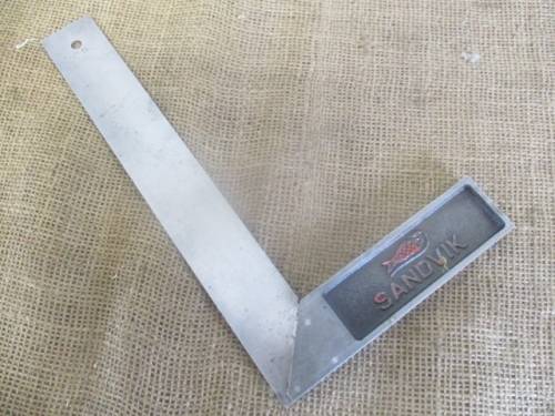 Rare Vintage 10" / 250mm Sandvik All Metal Square            Made In Sweden