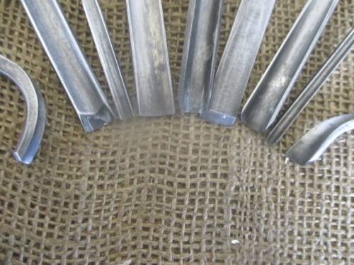 Great Selection Of Nine Nice Vintage Wood Carving Chisels
