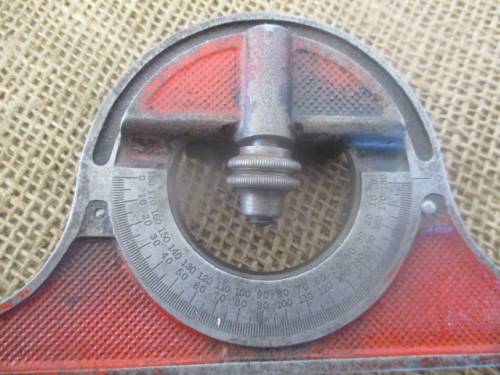 Beautiful Vintage The L.S.S.Co No 4 12" Machinist Combination Square And Protractor Head