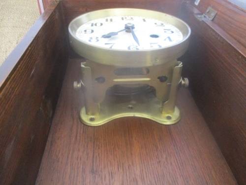 Real Beautiful Vintage Wall Clock With Key     Early 1900's