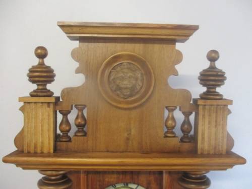 Real Beautiful Antique/Vintage German R=A Wall Clock With Original Key      Approx 1920's - 1930's