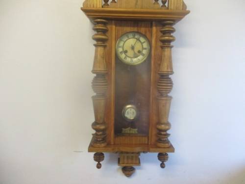 Real Beautiful Antique/Vintage German R=A Wall Clock With Original Key      Approx 1920's - 1930's