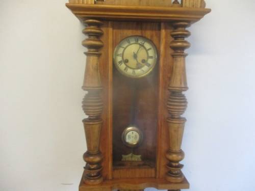 Real Beautiful Antique/Vintage German R=A Wall Clock With Original Key      Approx 1920's - 1930's