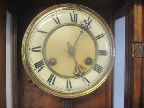 Real Beautiful Antique/Vintage German R=A Wall Clock With Original Key      Approx 1920's - 1930's