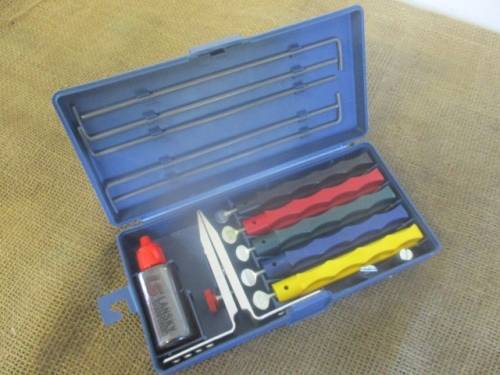 The Leader In Knife Sharpeners....This Complete LS. Lansky 5-Stone Knife Sharpeners In Original Box