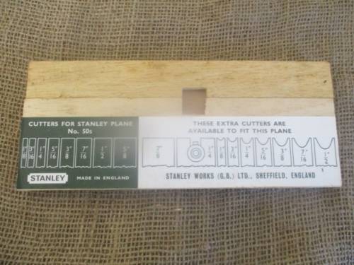 Fantastic Vintage Stanley No 50 Combination Plough Plane With 8 Cutters In Original Packaging