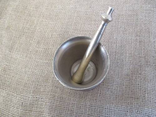 Beautiful Vintage Solid Brass Mortar And Pestle