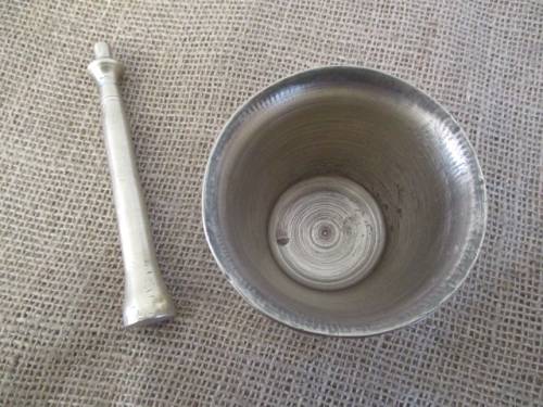 Beautiful Vintage Solid Brass Mortar And Pestle