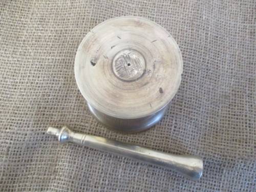 Beautiful Vintage Solid Brass Mortar And Pestle