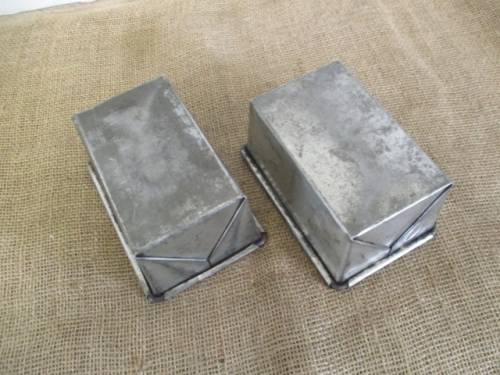Two Nice Vintage Heavy Duty Metal Half Bread Pans