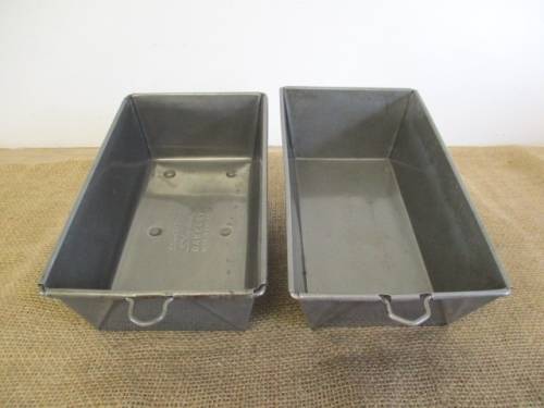 Two Very Beautiful And Sturdy Vintage Metal Bread Pans                       Made In England