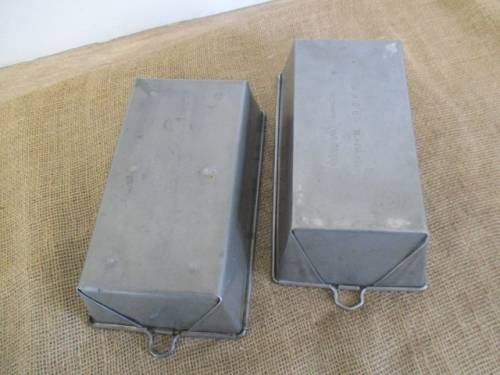 Two Very Beautiful And Sturdy Vintage Metal Bread Pans                       Made In England