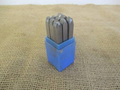 Nice Set Of Nine 10mm Machine Made Number Punches