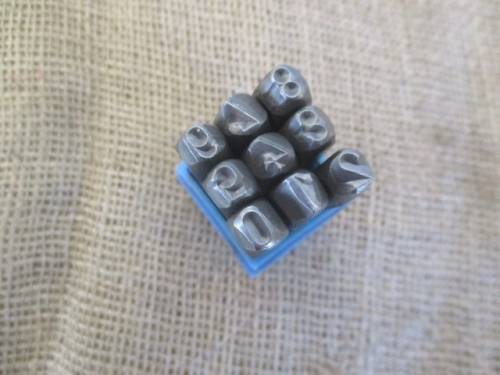 Nice Set Of Nine 10mm Machine Made Number Punches