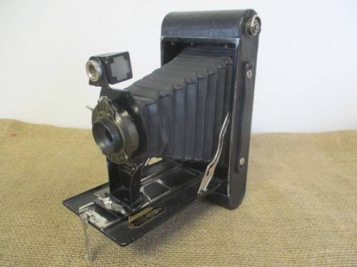 For VicMyb Bid Only - Antique Kodak No 3-A Folding Autographic Brownie Camera By Canadian