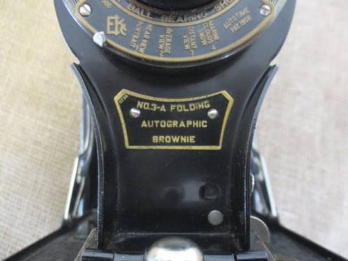 For VicMyb Bid Only - Antique Kodak No 3-A Folding Autographic Brownie Camera By Canadian