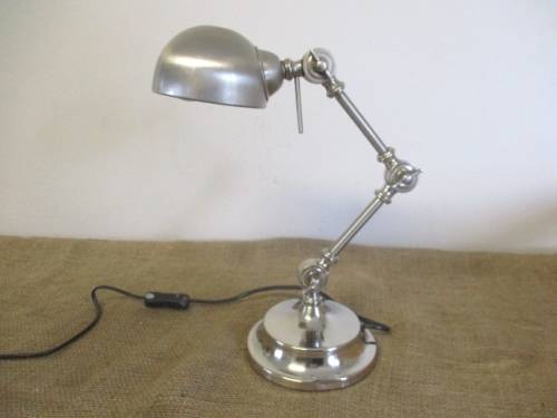 Sturdy And Fairly Heavy Prestigious Adjustable Radiant Metal Desk/Study Lamp
