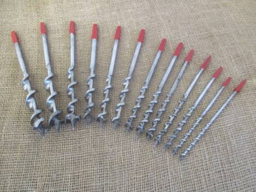 Really Nice Vintage BEWU Woodworking Drill Bit Set In Original Sleeve  3/16` - 1`