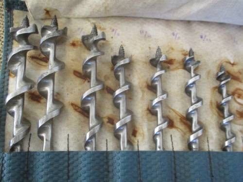 Really Nice Vintage BEWU Woodworking Drill Bit Set In Original Sleeve  3/16` - 1`