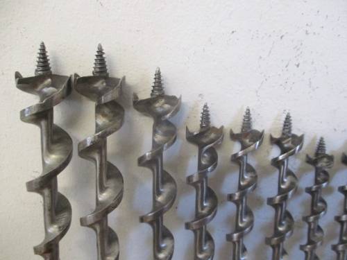 Really Nice Vintage BEWU Woodworking Drill Bit Set In Original Sleeve  3/16` - 1`