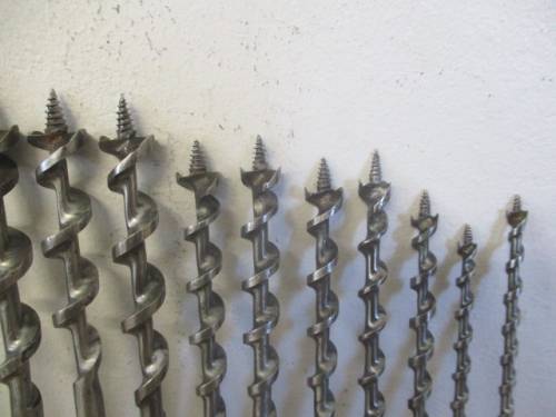 Really Nice Vintage BEWU Woodworking Drill Bit Set In Original Sleeve  3/16` - 1`