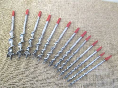 Really Nice Vintage BEWU Woodworking Drill Bit Set In Original Sleeve  3/16` - 1`