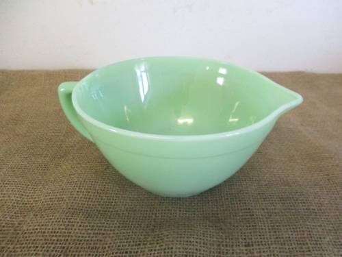 Very Rare.....An Awesome Vintage Jadeite Fire King Ware Mixing Bowl                   Made In U.S.A.