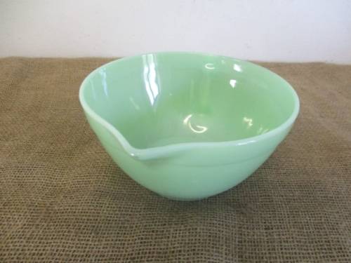 Very Rare.....An Awesome Vintage Jadeite Fire King Ware Mixing Bowl                   Made In U.S.A.