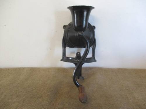 Very Neat And Complete Large Vintage Cast Iron No 4 Lovelock Coffee Grinder        London
