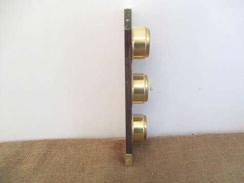 Beautiful Looking Vintage Wall Mount Brass Barometer With Hygrometer, Thermometer & Clock
