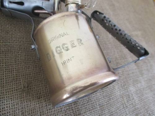 Rare Vintage Original Digger 1 Pint Blow Torch And Soldering Iron