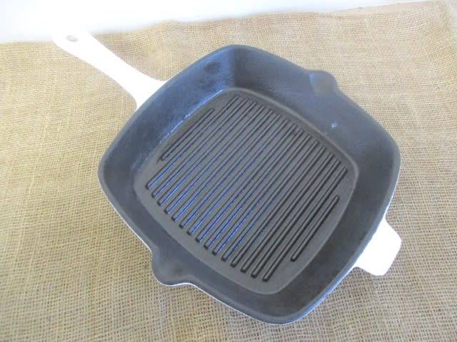 A Cut Above The Rest.....This Stunning Enameled Cast Iron Steak Pan