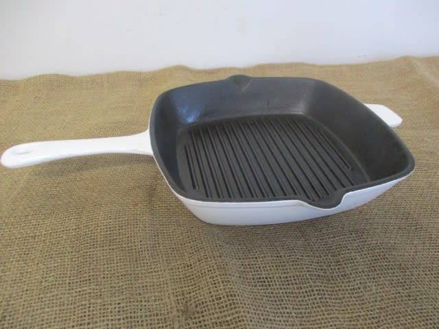 A Cut Above The Rest.....This Stunning Enameled Cast Iron Steak Pan