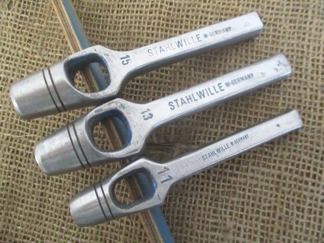 Superb Vintage Heavy Duty Mixed Brand Leather Hollow Punch Set