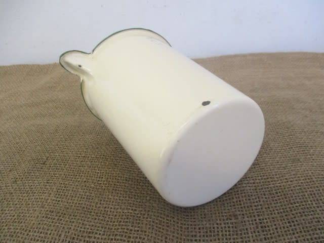 Lovely Genuine Vintage Old Fashioned Enamel 40oz /2pt /1000gr Measuring Jug