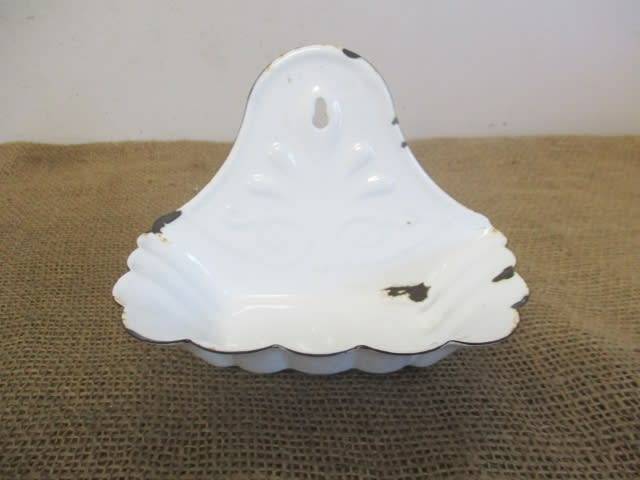 For Analda`s Bid Only -  Lovely Vintage Old School Enamel Soap Dish