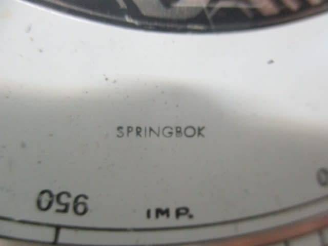 Very Rare...Gigantic Vintage Wall Mounted Springbok Barometer, Thermometer & Hygrometer